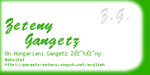 zeteny gangetz business card